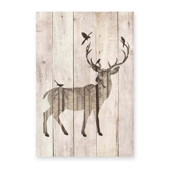 Drveni ukrasni znak 40x60 cm Deer – Really Nice Things