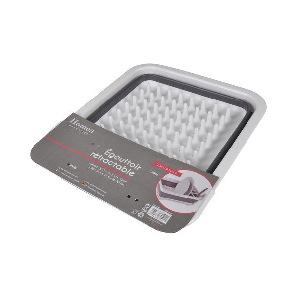 Antracitno sivi plastičan ocjeđivač za posuđe – Homéa-image-1