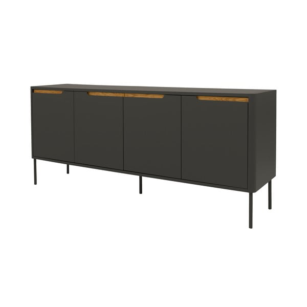 Crna komoda Tenzo Switch, 173 x 76 cm-image-2