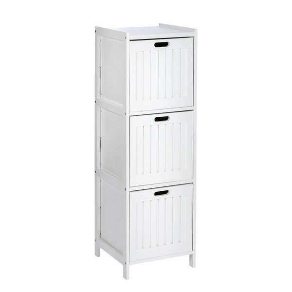 Bijeli drveni ormar za kupaonicu s 3 ladice Wenko Oslo-image-1