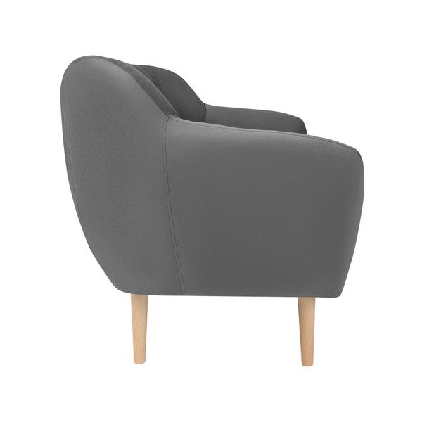 Siva baršunasta sofa Mazzini Sofas Sardaigne, 158 cm-image-3
