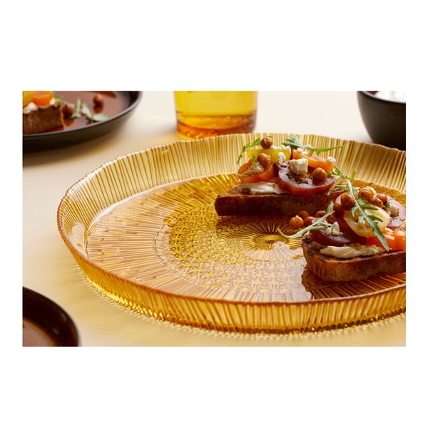 Narančasti stakleni tanjur za posluživanje ø 30 cm Kusintha – Bitz-image-3