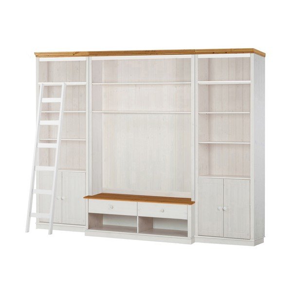 Bijeli TV set od masivnog bora 288x223 cm Anita – Støraa-image-1