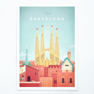 Poster Travelposter Barcelona, ​​50 x 70 cm