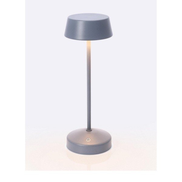 Plava metalna LED stolna lampa s mogućnosti zatamnjivanja/s bežičnim punjačem s plastičnim sjenilom (visina 33 cm) Esprit – Bizzotto-image-1