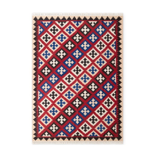 Crveni obostrani/ručno rađen vunen tepih 120x170 cm Kamal Rami – Nouristan