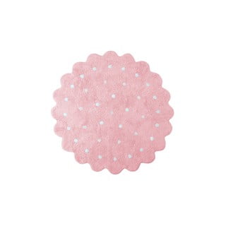 Ružičasti periv/ručno rađen pamučan dječji tepih ø140 cm Little Biscuit Pink – Lorena Canals