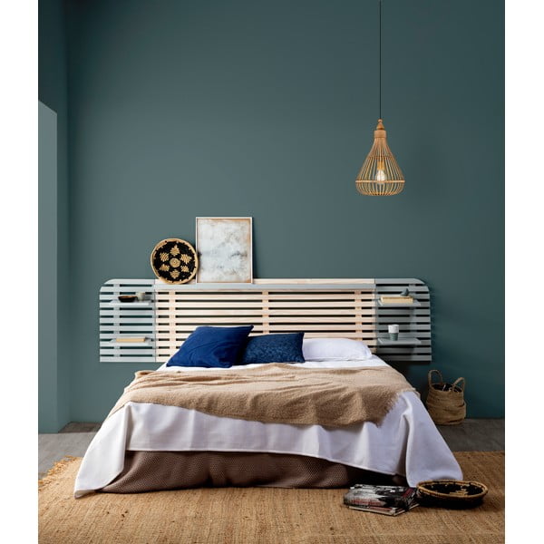 Svijetlo sivo/natur uzglavlje od masivnog bora 240x62 cm Dimas – Marckeric-image-1