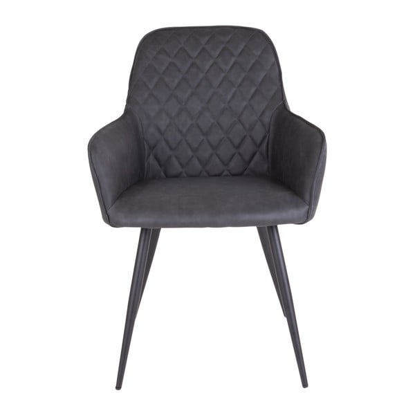 Tamno sive podstavljene blagovaonske stolice u setu s naslonima za ruke 2 kom Harbo – House Nordic-image-3