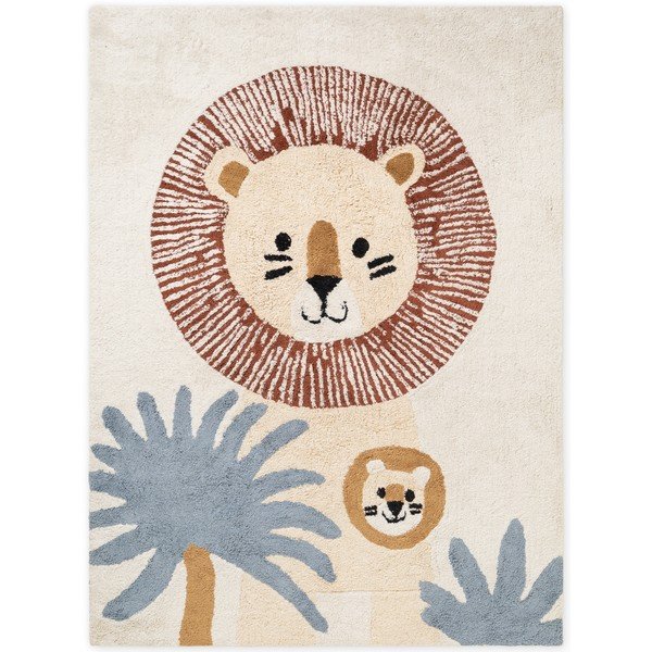 Krem periv/ručno rađen pamučan dječji tepih 140x200 cm Snuggle Leander – Hanse Home