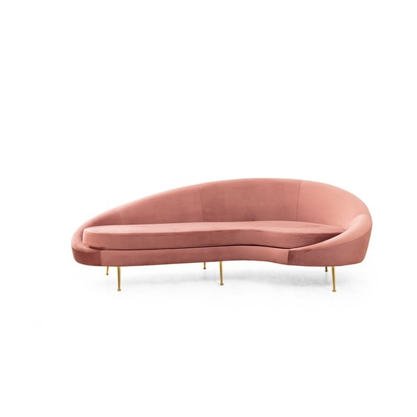 Svijetlo ružičasta sofa 255 cm Eses – Artie