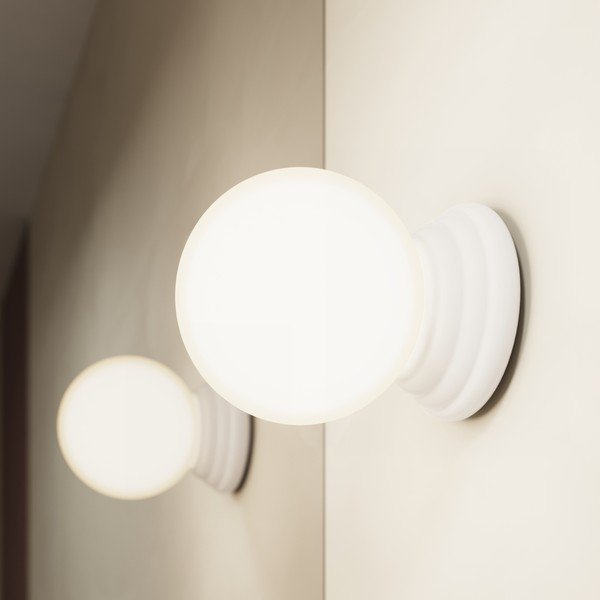 Bijela zidna lampa keramička ø 12 cm Farsa – Sollux-image-2