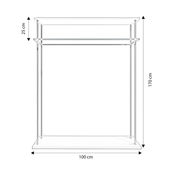 Bijeli stalak za odjeću Wuppertal – Kalune Design-image-4
