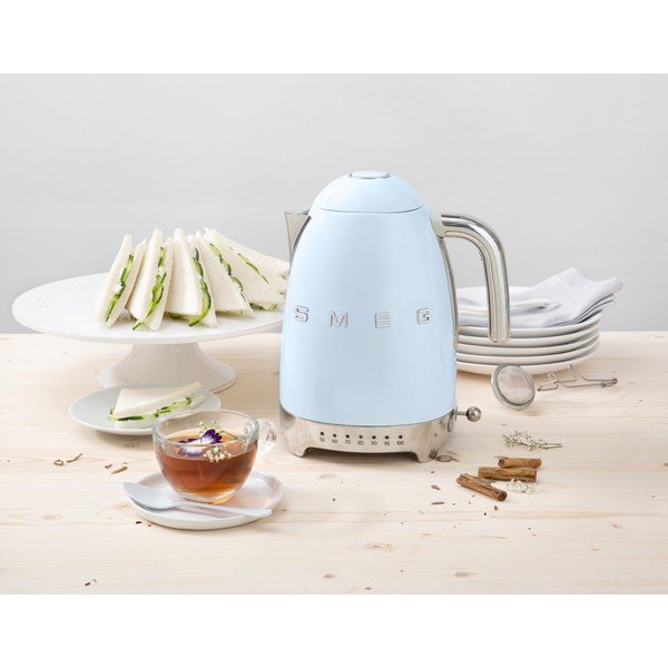 Svijetlo plavo kuhalo za vodu od nehrđajućeg čelika 1,7 l Retro Style – SMEG-image-1