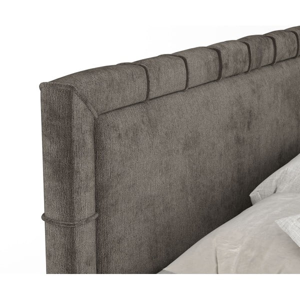 Tamno sivi boxspring krevet s prostorom za pohranu 180x200 cm Voyage – Maison de Rêve-image-3