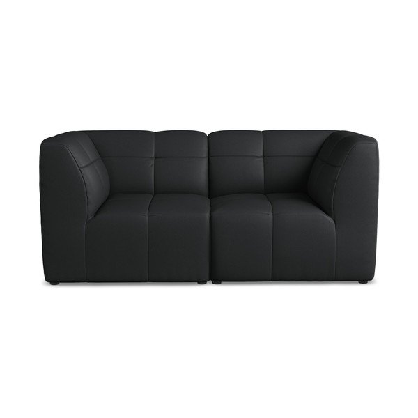 Crna sofa od imitacije kože 180 cm Aloha – Makamii