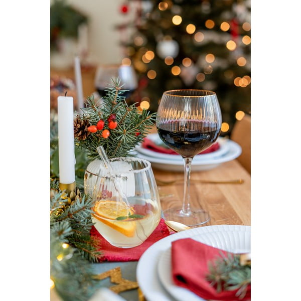 Crveni podmetači za čaše u setu 4 kom – Linen Tales-image-3