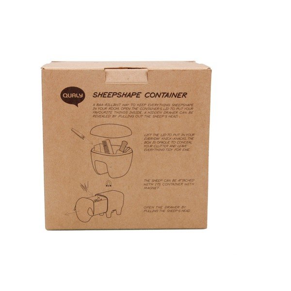 Prozirna višenamjenska posuda u obliku ovce Qualy&CO Sheepshape Container-image-2