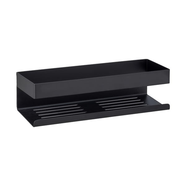 Crna samodržeća kupaonska polica od nehrđajućeg čelika Genova - Wenko-image-1