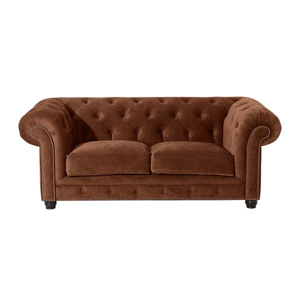 Smeđa sofa Max Winzer Orleans Velvet, 196 cm