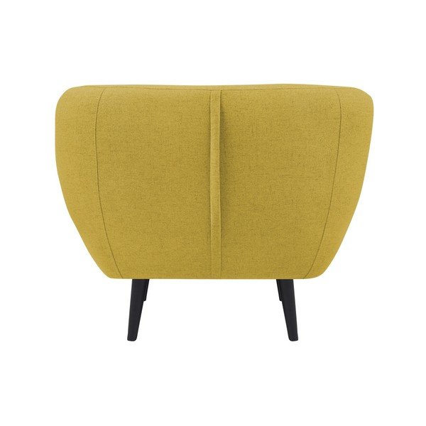 Žuta fotelja sa smeđim nogama Mazzini Sofas Pijemont-image-1