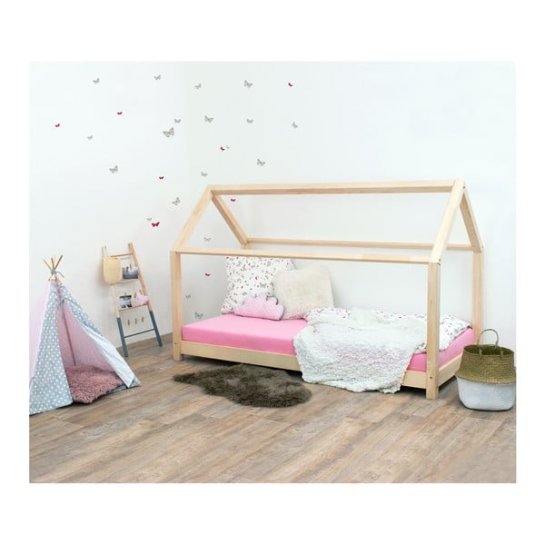 Prirodni dječji krevetić bez stranica od smreke Benlemi Tery, 120 x 200 cm