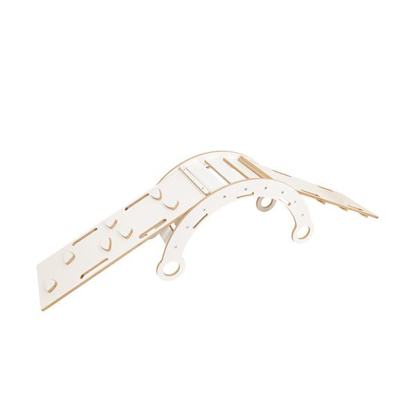 Bijela ljuljačka od masivnog bora 39x75x38 cm Montessori – Meowbaby