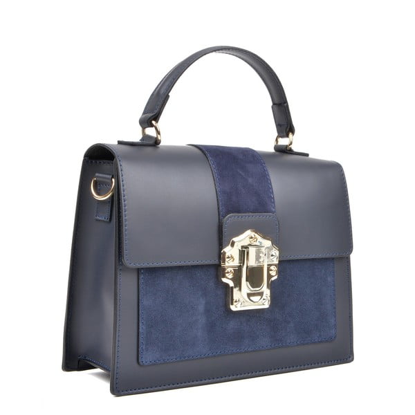 Tamnoplava kožna torbica Isabella Rhea, 22 x 27 cm-image-2