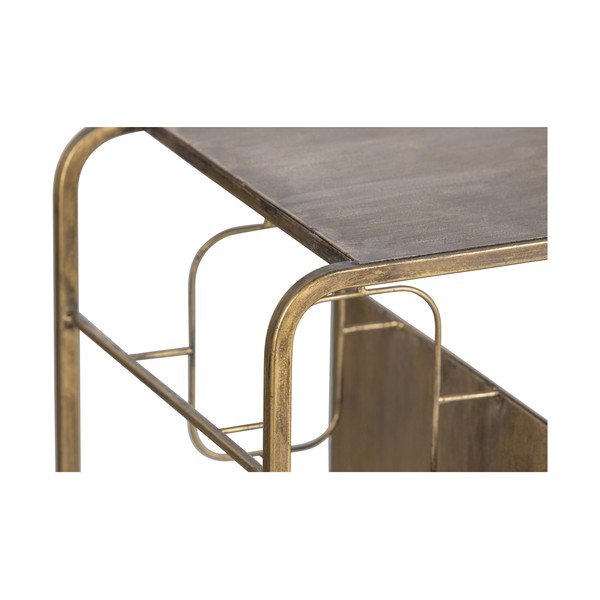 Metalna vitrina za vino u zlatnoj boji broj boca 6 kom, 87x80,5x33 cm Capo – WOOOD-image-4