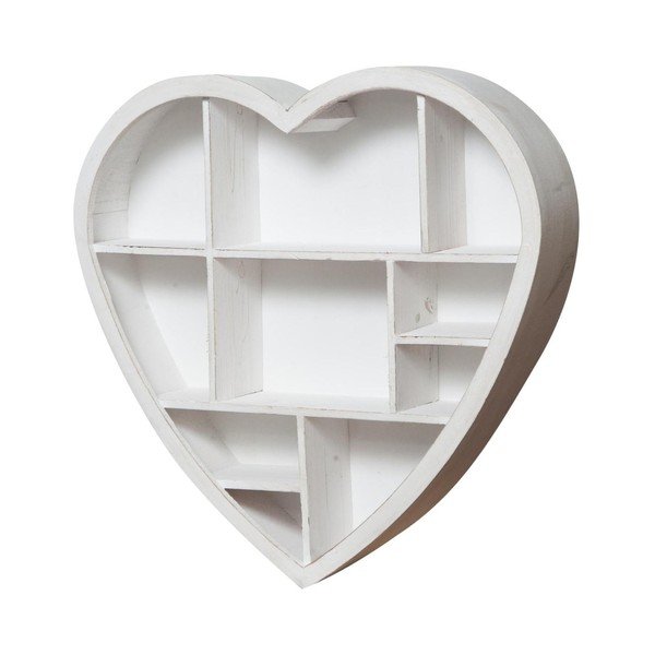 Drvena zidna biblioteka Crido Consulting Heart, 61 x 60 cm-image-1