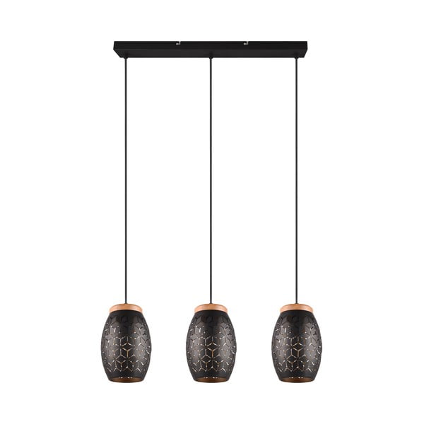 Crna viseća svjetiljka ø 15 cm Bidar – Trio