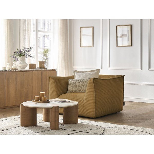 Senf žuta fotelja od samta Giorgia – Bobochic Paris-image-4