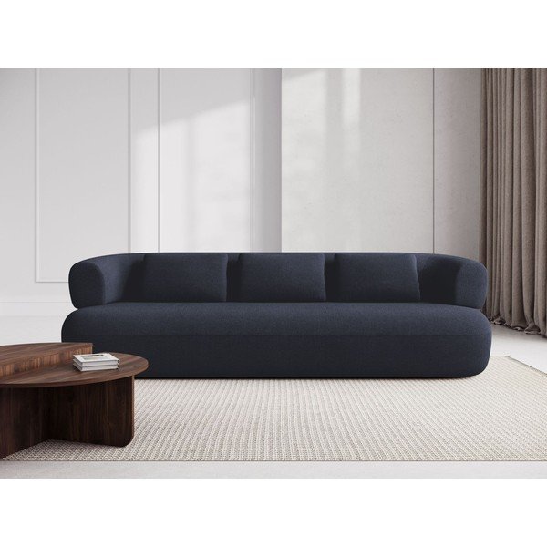 Tamno plava sofa od bouclé tkanine 200 cm Jenny – Micadoni -image-1