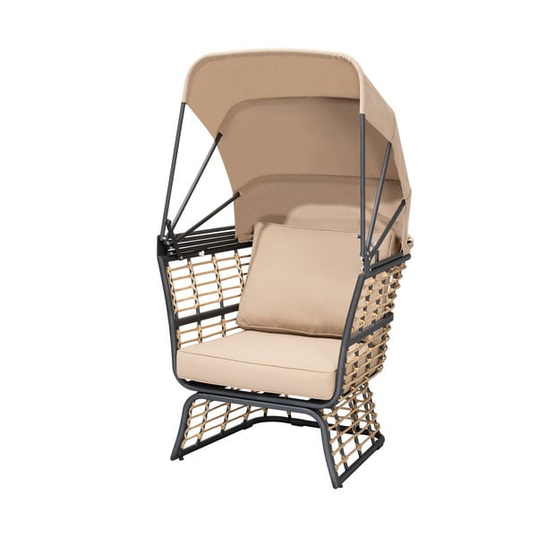 Bež metalna vrtna fotelja Paros – Garden Pleasure-image-4