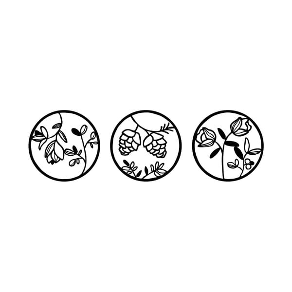 Metalna zidna dekoracija Floral - Wallity-image-2