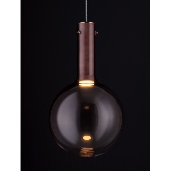 Smeđa staklena LED viseća svjetiljka s mogućnosti zatamnjivanja ø 25 cm Nostos – Nova Luce-image-1