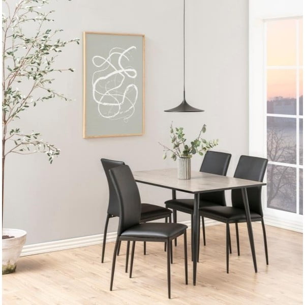 Crno-smeđi blagovaonski stol Acton Wilma, 120 x 80 cm-image-1