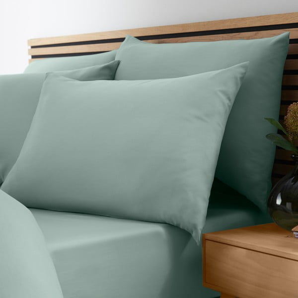 Zelena plahta s gumom 135x190 cm So Soft Non-Iron – Catherine Lansfield-image-1