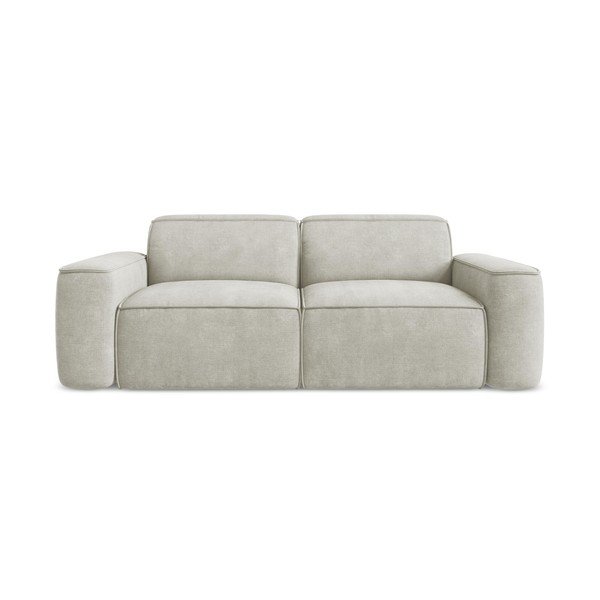 Krem sofa od šenila 204 cm Omao – Makamii
