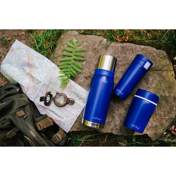 Dark Blue Travel Termohrle Vialli dizajn fuori, 400 ml-image-1