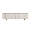 Krem modularna TV komoda od masivnog bora 200x53 cm Basu – WOOOD