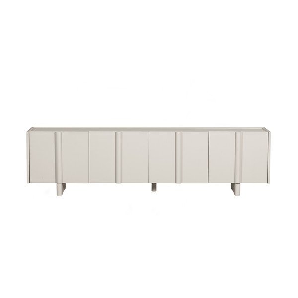 Krem modularna TV komoda od masivnog bora 200x53 cm Basu – WOOOD