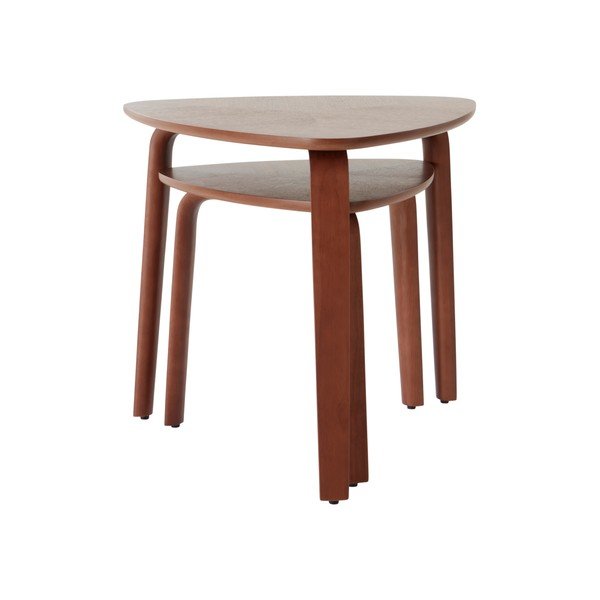 Pomoćni stolići u setu 2 kom u dekoru oraha 55x56 cm Tulua – Jotex-image-2