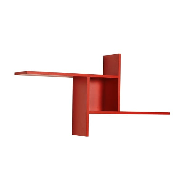 Crvena polica s više razina 100 cm Cross – Kalune Design-image-2