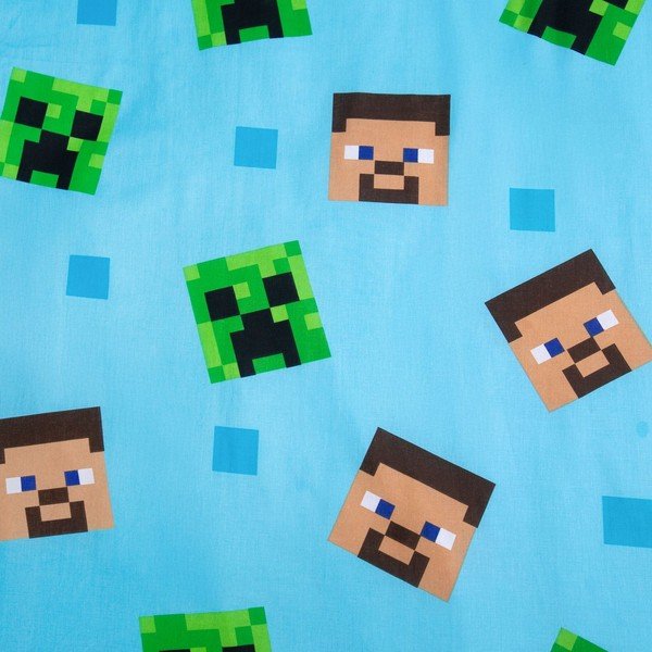 Pamučna dječja posteljina sa svjetlećim efektom za krevet za jednu osobu 140x200 cm Minecraft "Jungle Fight" – Jerry Fabrics-image-4