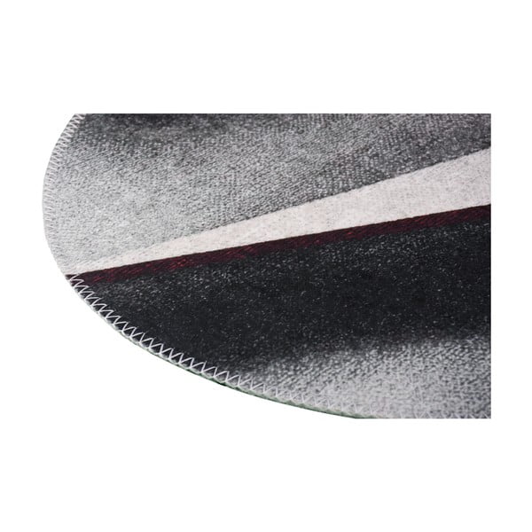 Crno-bijeli perivi okrugli tepih ø 80 cm – Vitaus-image-2