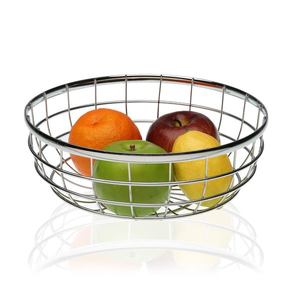 Čelična košarica za voće Versa Chrome, ⌀ 25 cm