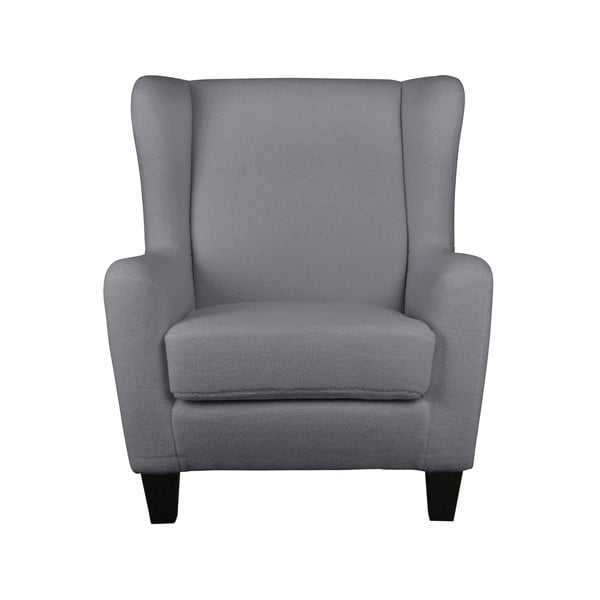 Siva baršunasta fotelja Zhili - Støraa-image-2