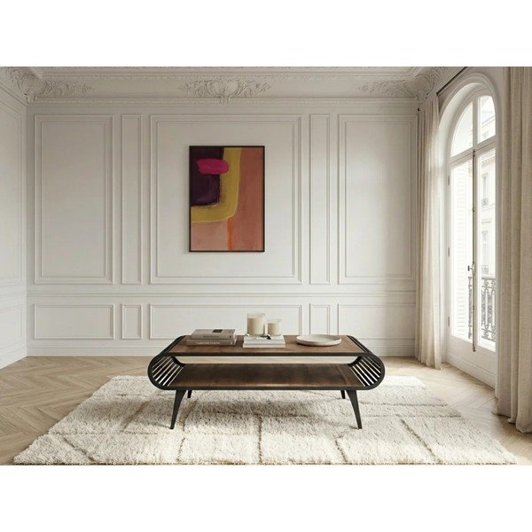 Stolić za kavu s pločom stola u dekoru hrasta u prirodnoj boji 60x120 cm Billie – Bobochic Paris-image-2