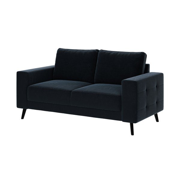 Tamnoplava baršunasta sofa Ghado Fynn, 168 cm-image-2